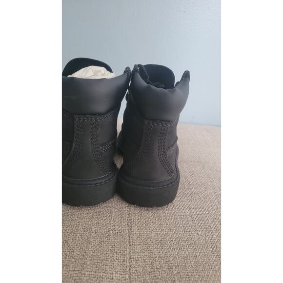 TIMBERLAND TODDLER PREM 6 INCH BOOT BLACK NUBUCK SIZE 4 NWOB - Picture 5 of 8